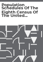 Population schedules of the eighth census of the United States, 1860, Kansas